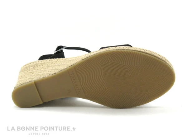 Tamaris 1-28300-28 Black – Sandale Espadrille Compensee Noire Satisfait ou Remboursé 8