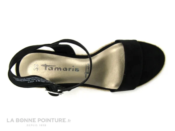 Tamaris 1-28300-28 Black – Sandale Espadrille Compensee Noire Satisfait ou Remboursé 7