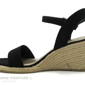 Tamaris 1-28300-28 Black – Sandale Espadrille Compensee Noire Satisfait ou Remboursé 13