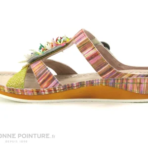 Laura Vita BRCUELO 242 Jaune Multicolore – Mule Femme Boutique 13