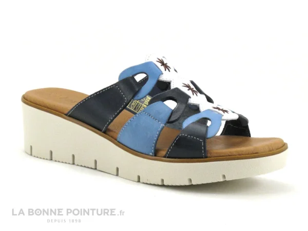 Jordana 35 Fantasia – Bleu Marine – Blanc – Bleu Clair – Mule Compensee Meilleur Prix Garanti 1