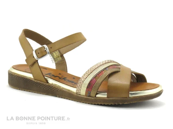 Jordana 3421 Cuero – Sandale Femme Marron – Or grossiste en ligne 1