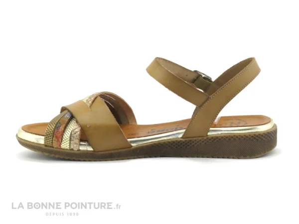 Jordana 3421 Cuero – Sandale Femme Marron – Or grossiste en ligne 4