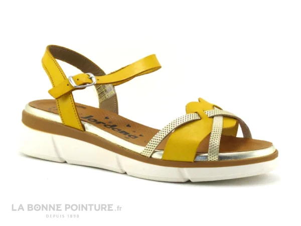 Jordana 3424 – Jaune – Or – Sandale Compensee Femme Officielle 1