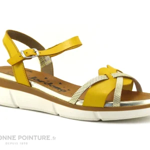 Jordana 3424 – Jaune – Or – Sandale Compensee Femme Officielle 14