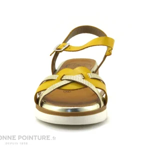 Jordana 3424 – Jaune – Or – Sandale Compensee Femme Officielle 10