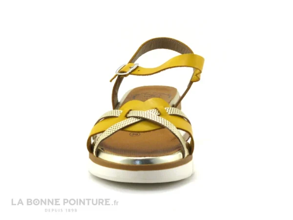 Jordana 3424 – Jaune – Or – Sandale Compensee Femme Officielle 3