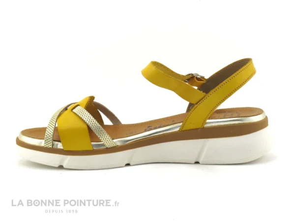 Jordana 3424 – Jaune – Or – Sandale Compensee Femme Officielle 4