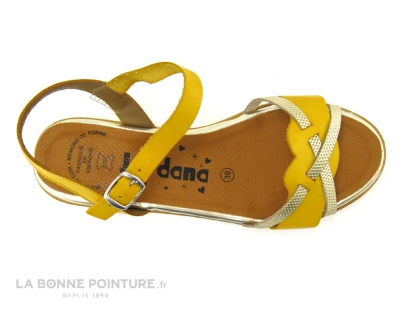 Jordana 3424 – Jaune – Or – Sandale Compensee Femme Officielle 6