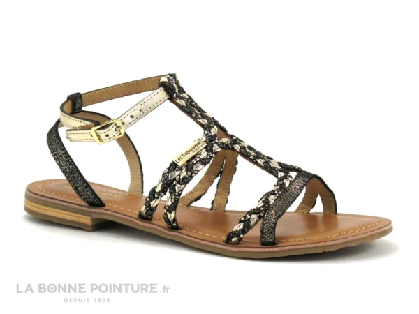 excellents soldes Les Tropéziennes M.Belarbi Tropeziennes BONGO Noir Multi 42080 – Sandale Avec Bride Cheville 1