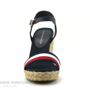 france en ligne Tommy Hilfiger SHIMMERY Ribbon High Wedge – Desert Sky – Sandale 11