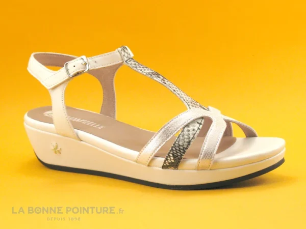 Neuve avec étiquette MamZelle LOPEZ Compo Blanc – Nu-pieds Bride Salome – Compense 6