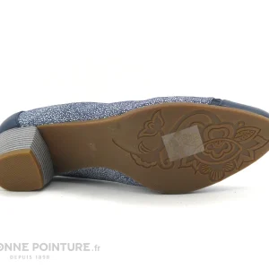 Fugitive CAMPO Navy Gamme Blue – Escarpin marque pas cher 18