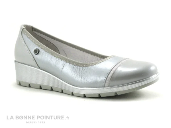 Inéa Inea RODEZ Verni Gris Argent – Ballerine Compensee Vente 1