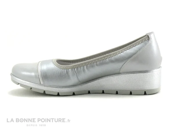 Inéa Inea RODEZ Verni Gris Argent – Ballerine Compensee Vente 4