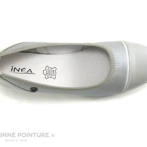 Inéa Inea RODEZ Verni Gris Argent – Ballerine Compensee Vente 19