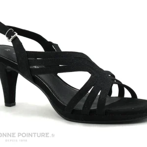 Marco Tozzi 2-28329-34 Black Metallic – Sandale Paillette Talon Haut magasin en ligne france 17