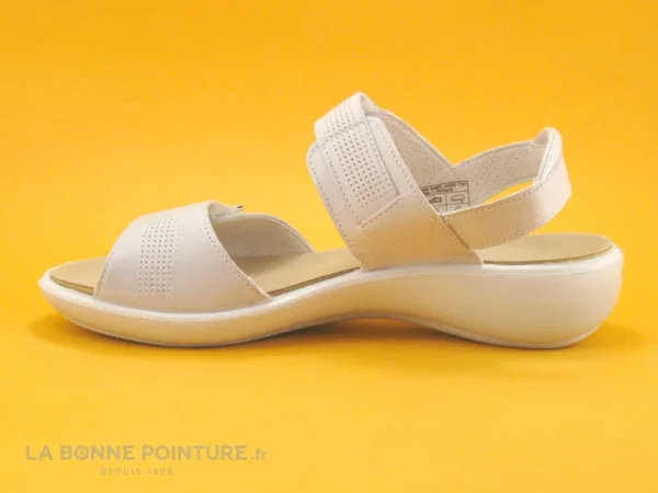 Acheter Maintenant Romika IBIZA 109 Off White – Sandale Confort Femme Cuir Blanc 4