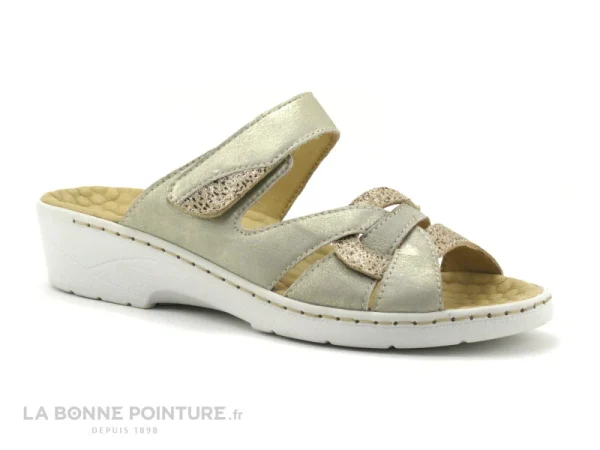 Pedi Girl CHAHID Platine – Mule Confort Femme france 1