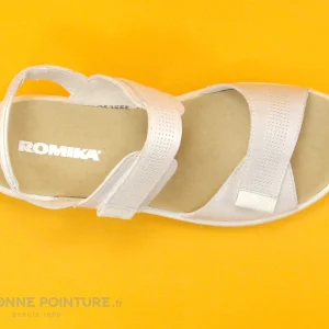 Acheter Maintenant Romika IBIZA 109 Off White – Sandale Confort Femme Cuir Blanc 19