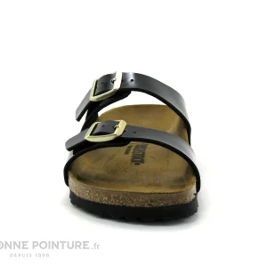 a Prix Discount Birkenstock SIDNEY Birko Flor Vernis Noir – Boucle Or – BK1000551- Mule 9