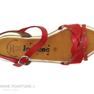 Jordana 3424 Rouge – Sandale Femme Cuir Rouge en ligne vente 16