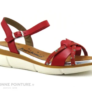 Jordana 3424 Rouge – Sandale Femme Cuir Rouge en ligne vente 14