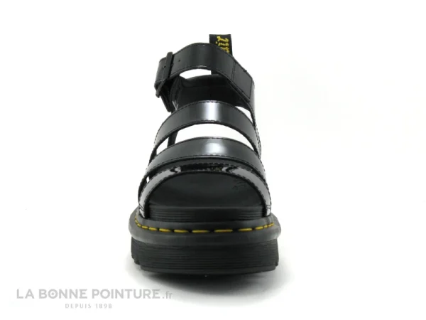 Dr. Martens Dr Martens BLAIRE Black Patent Lamper – Sandale Plateforme Vernie garantis authentique 3