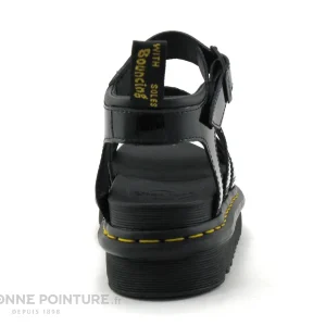 Dr. Martens Dr Martens BLAIRE Black Patent Lamper – Sandale Plateforme Vernie garantis authentique 15