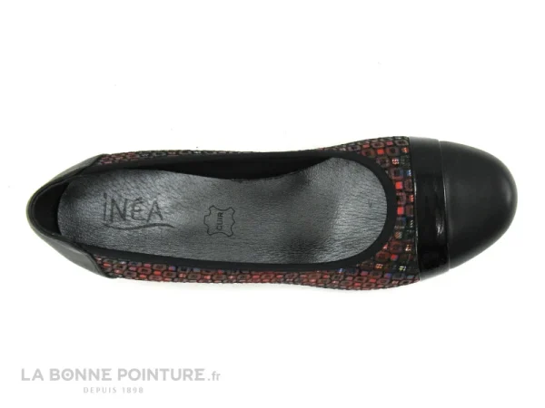 Inéa RIO Noir Multi Rouge – Escarpin Souple Petit Talon Top ventes 7