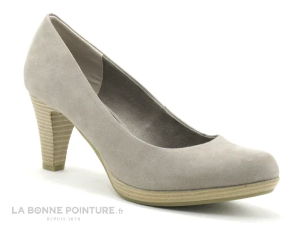 france Marco Tozzi 2-22411-26 Taupe Velours – Escarpin Beige Femme 1