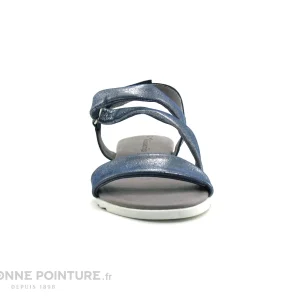 boutiqued pas cher Tamaris 1-28627-20 Steel Midnight – Sandale Plate Bleu Marine 11