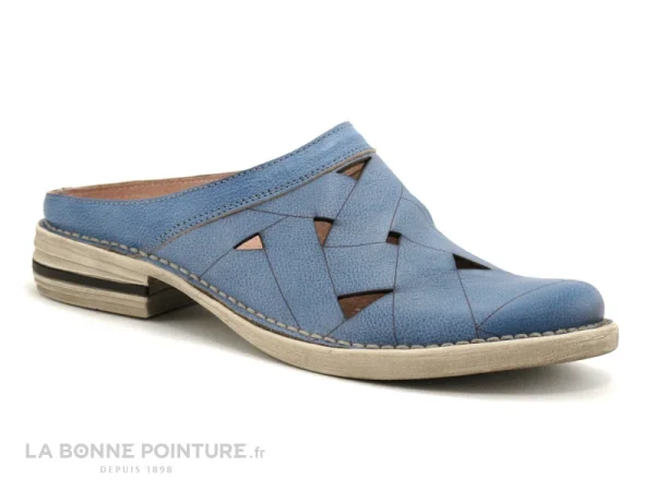 Achat Alce Shoes 8867 – Sabot Cuir Bleu – Femme 1