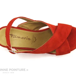 Tamaris 1-28027-20 533 Chili – Nu-pieds Compense Rouge Prix très abordable 19