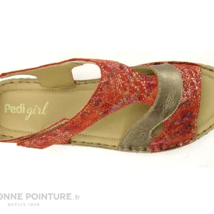 Pedi Girl SEDIK Rouge Fumo – Nu-pieds Confort Femme à prix promos 19