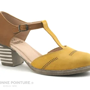 belle Alce Shoes 9840 – Jaune Marron – Escarpin Bride Salome 17