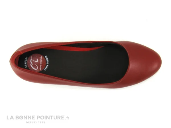 authentiques Carla Tortosa 75275 Rouge – Escarpin Souple – Talon Moyen 7