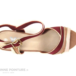 soldes pas cher Xti 35180 Nude – Sandale Talon Haut – Rose Bordeaux 19