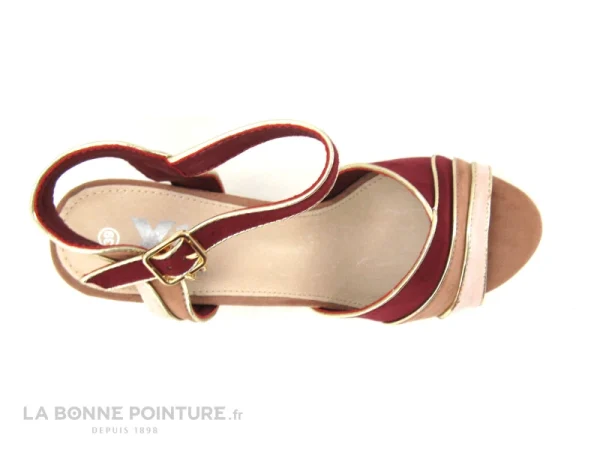 soldes pas cher Xti 35180 Nude – Sandale Talon Haut – Rose Bordeaux 7