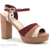 soldes pas cher Xti 35180 Nude – Sandale Talon Haut – Rose Bordeaux 20