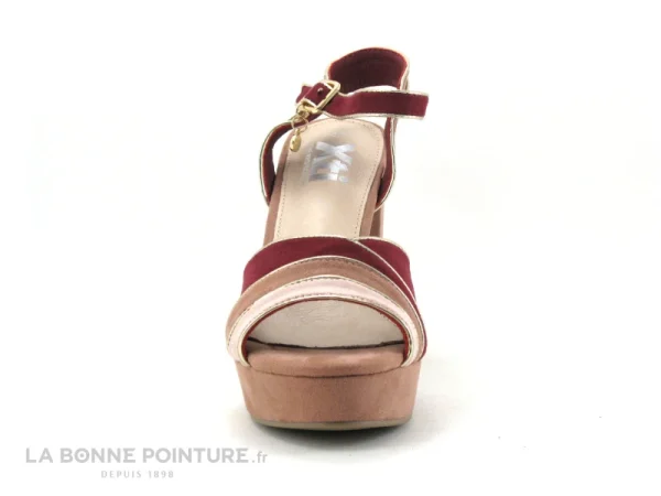 soldes pas cher Xti 35180 Nude – Sandale Talon Haut – Rose Bordeaux 3