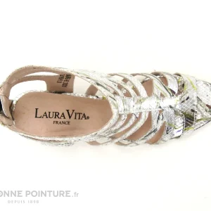 boutique paris Laura Vita ALCBANEO 95 Argent – Sandale Talon Haut 19