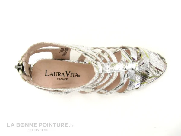 boutique paris Laura Vita ALCBANEO 95 Argent – Sandale Talon Haut 7