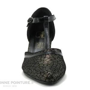 marques de renommée Geo Reino NOBLA Ivan Noir – Escarpin Noir Avec Bride Salome 11