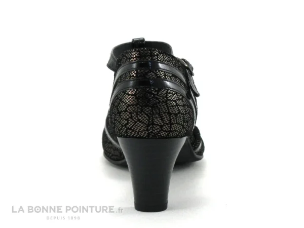 marques de renommée Geo Reino NOBLA Ivan Noir – Escarpin Noir Avec Bride Salome 5