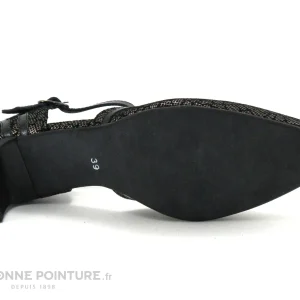 marques de renommée Geo Reino NOBLA Ivan Noir – Escarpin Noir Avec Bride Salome 21