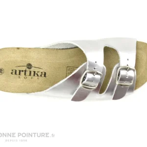 Vente Artika Soft GADIN Rif Argent – Mule Confort Femme 19