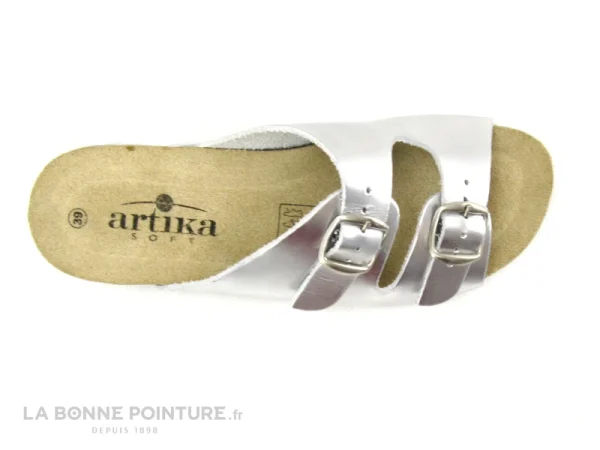 Vente Artika Soft GADIN Rif Argent – Mule Confort Femme 7