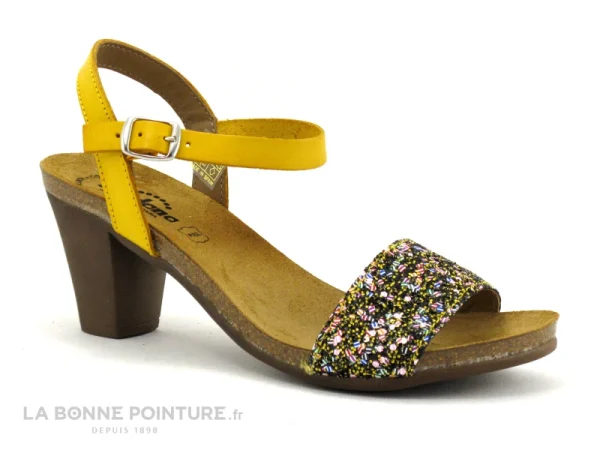 shopping pas cher Jordana 2290 Jaune – Glitter – Sandale Talon Haut 1