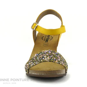 shopping pas cher Jordana 2290 Jaune – Glitter – Sandale Talon Haut 11